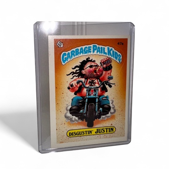 Garbage pail kids
2nd Series
1985

Disgustin’ Justin 
#47A - Picture 1 of 2